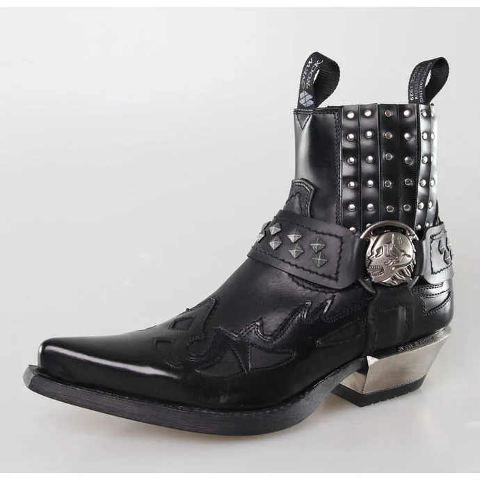 NEW ROCK ARTIC NEGRO, ITALI NEGRO, WEST NEGRO-ACERO TACON A Černá 43